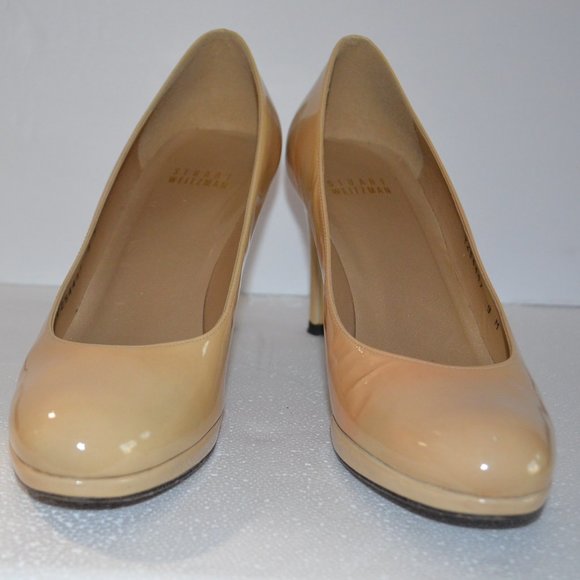 Stuart Weitzman Hummus Aniline Platform Pump, Size 9 Medium - Picture 1 of 10